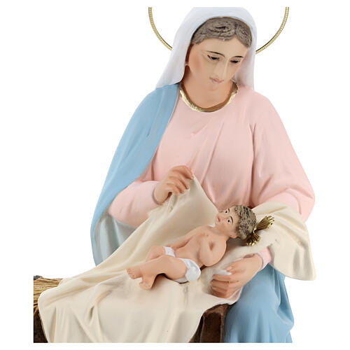 Nativity scene in wood pulp, 40cm (fine decoration) 4