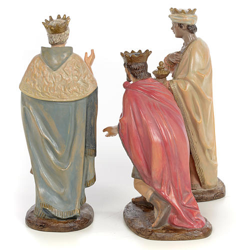 Los Tres Reyes Magos 25 cm pasta de madera dec. antigua 3