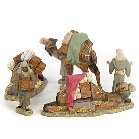 Nativity figurines, three Wise Kings on camel, 12cm (fine decora