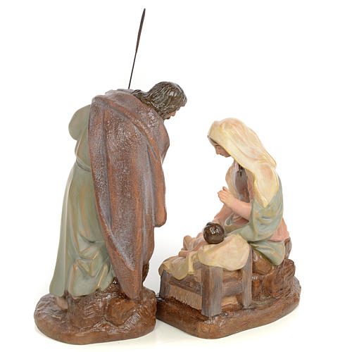 Nativity scene in wood pulp 20cm antique finish 3