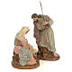 Nativity scene in wood pulp 20cm antique finish s4