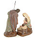 Nativity scene in wood pulp 20cm antique finish s3