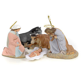Nativity with 5 pieces, 40cm (fine decoration)