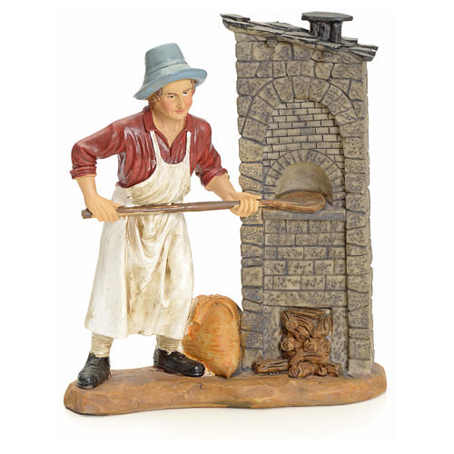 Panadero pesebre 20 cm en resina 1