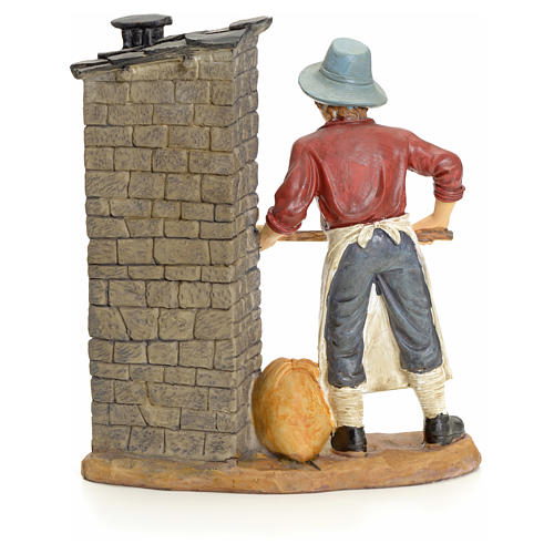 Panadero pesebre 20 cm en resina 3