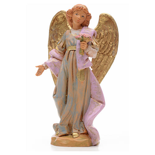 Engel mit Blumenstrauß 17cm, Fontanini 1
