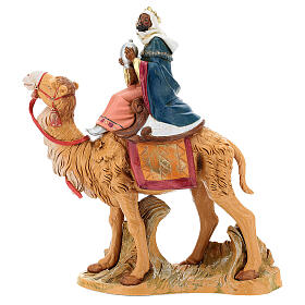Rei negro no camelo para Presépio Fontanini com figuras de altura média 19 cm