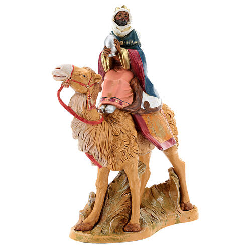 Rei negro no camelo para Presépio Fontanini com figuras de altura média 19 cm 3