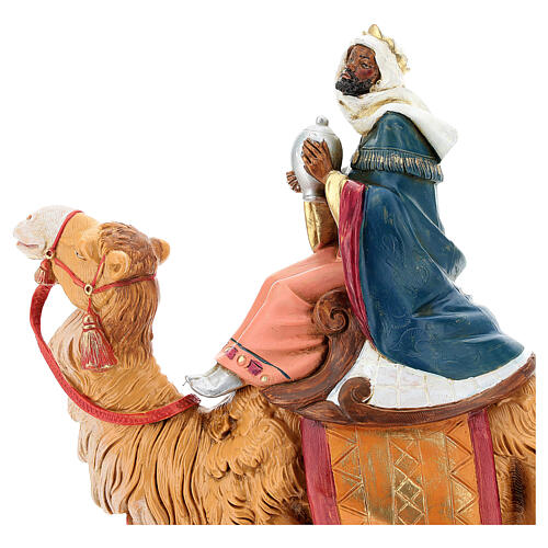Rei negro no camelo para Presépio Fontanini com figuras de altura média 19 cm 4
