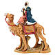 Rei negro no camelo para Presépio Fontanini com figuras de altura média 19 cm s1