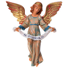 Engel Gloria mit grünem Gewand für Krippe Fontanini 17 cm