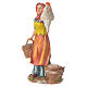 Mujer con gallinas y cesta para belenes de 30cm, resina s2