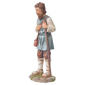 Nativity figurine, shepherd with pole, 30cm resin