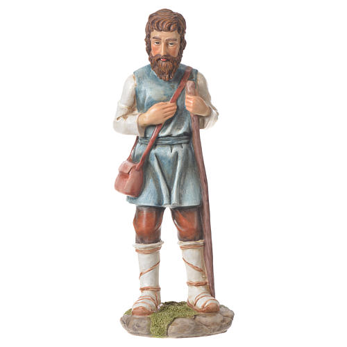 Nativity figurine, shepherd with pole, 30cm resin 1