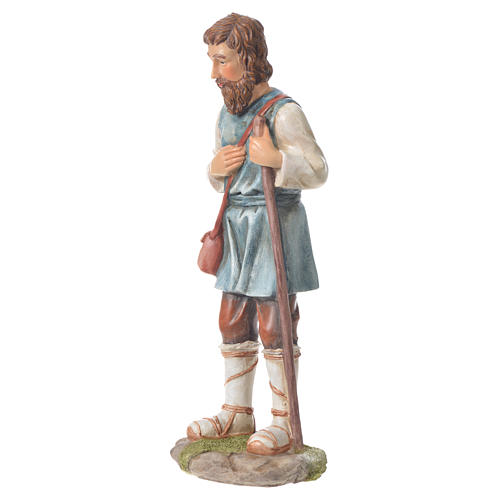 Nativity figurine, shepherd with pole, 30cm resin 2