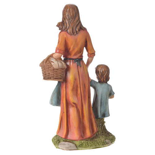 Nativity figurine, woman with little boy, 30cm resin 3