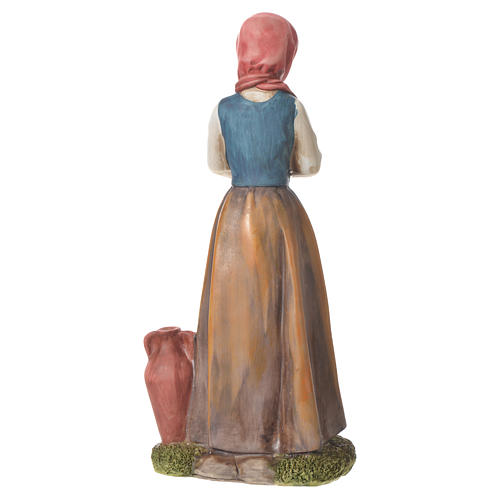 Nativity figurine, shepherdess with joined hands, 30cm resin 3
