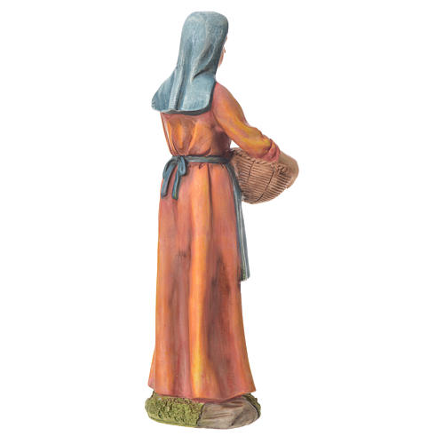 Nativity figurine, woman with basket, 30cm resin 3