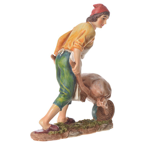 Nativity figurine, man with wheelbarrow, 30cm resin 3