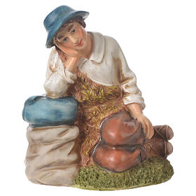 Nativity figurine, meditating shepherd, 30cm resin