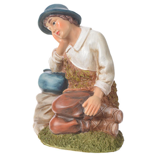 Nativity figurine, meditating shepherd, 30cm resin 2