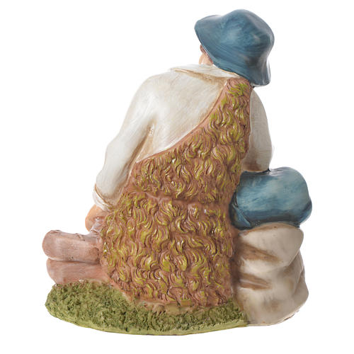 Nativity figurine, meditating shepherd, 30cm resin 3