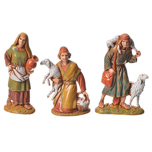 Shepherds, 10 nativity figurines, 6.5cm Moranduzzo 2