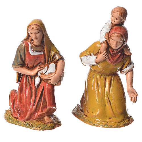 Shepherds, 10 nativity figurines, 6.5cm Moranduzzo 5