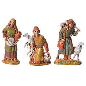 Shepherds, 10 nativity figurines, 6.5cm Moranduzzo