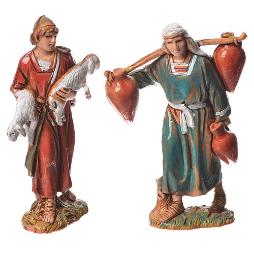 Pastores, 10 pdz, para belén de Moranduzzo con estatuas de 6,5 cm 4