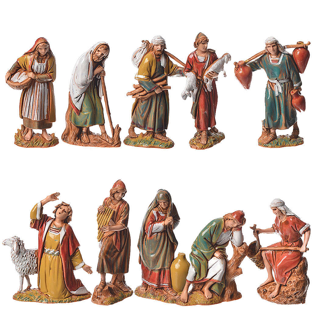 Nativity Scene Shepherds Figurines By Moranduzzo 6.5cm 