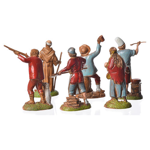 Neapolitan style shepherds, 6 nativity figurines, 6cm Moranduzzo 3