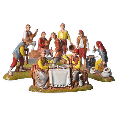 Scene with 4 nativity figurines, 6cm Moranduzzo 1