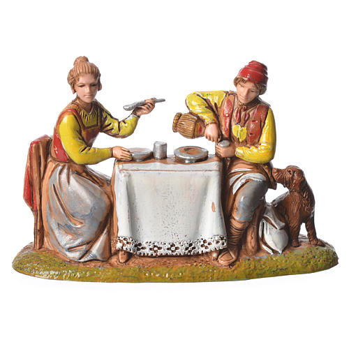 Scene with 4 nativity figurines, 6cm Moranduzzo 5