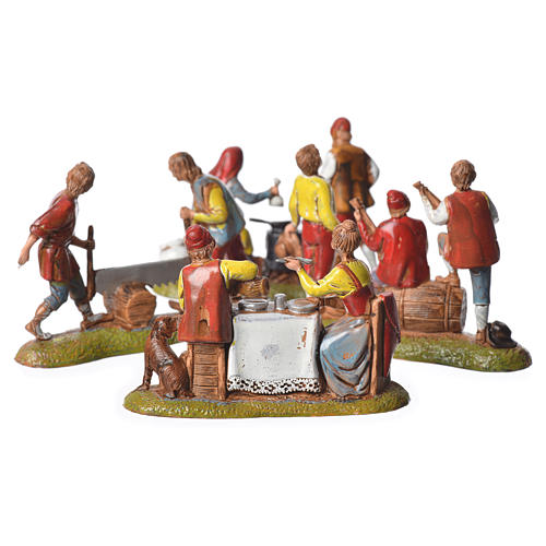 Scene with 4 nativity figurines, 6cm Moranduzzo 6
