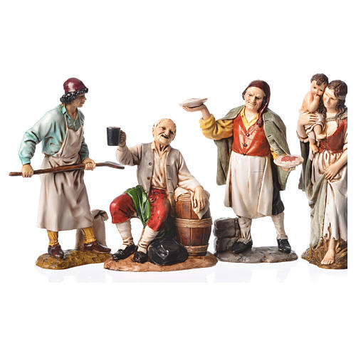 Characters, 4 nativity figurines, 12cm Moranduzzo 1