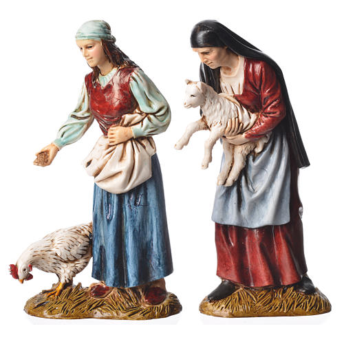 Shepherds, 4 nativity figurines, 12cm Moranduzzo 3