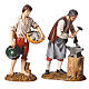 Shepherds, 4 nativity figurines, 12cm Moranduzzo s2