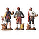 Neapolitan style characters, 3 nativity figurines, 6cm Moranduzzo s2