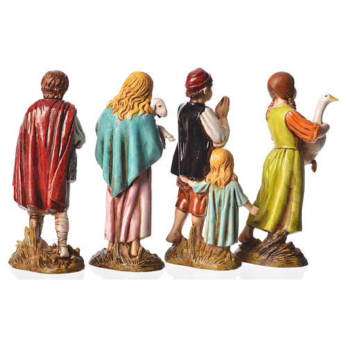 Children with animals, 4 nativity figurines, 12cm Moranduzzo 2