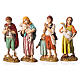 Children with animals, 4 nativity figurines, 12cm Moranduzzo s1