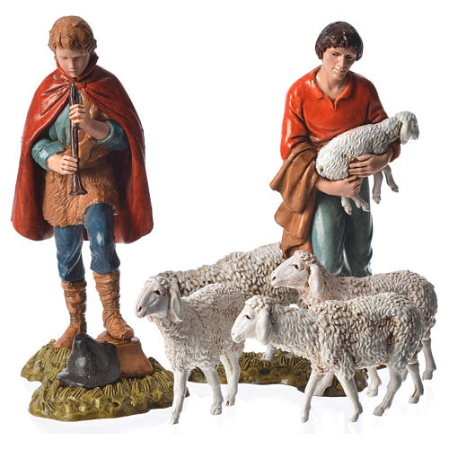 Bergers et moutons 11 cm crèche Moranduzzo 4