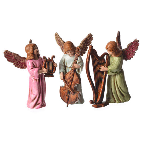Cena Menino Jesus com anjos 11 cm Moranduzzo 3
