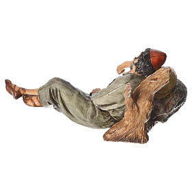 Sleeping shepherd, nativity figurine, 13cm Moranduzzo