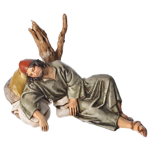 Sleeping shepherd, nativity figurine, 13cm Moranduzzo 1