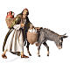 Wayfarer with donkey, nativity figurine, 13cm Moranduzzo s1
