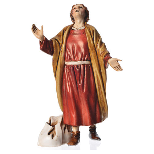 Astonished man, nativity figurine, 13cm Moranduzzo 1