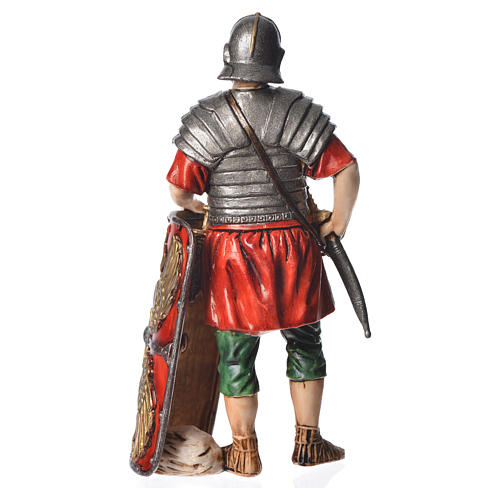 Soldado romano escudo para presépio Moranduzzo com figuras de altura média 13 cm 2