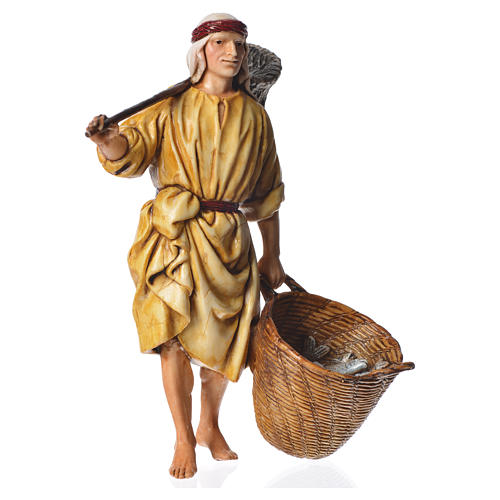Fisherman, nativity figurine, 13cm Moranduzzo 1