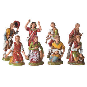 Characters, 8 nativity figurines, 10cm Moranduzzo